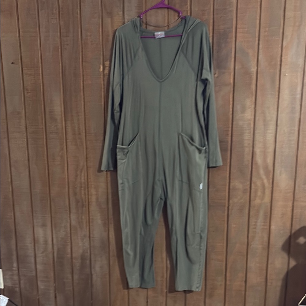 Olive Green Wide Leg Jumpsuit